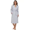 Women's Croft & Barrow® Waffle-Knit Long Shawl-Collar Robe