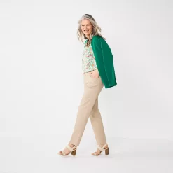 Women's Croft & Barrow® Effortless Stretch Pull-On Straight-Leg Pants -Croft & Barrow Online Store 3354493 ALT2