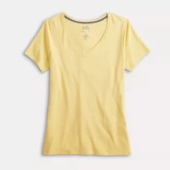 Women's Croft & Barrow® Essential V-Neck Tee -Croft & Barrow Online Store 3482291 ALT5