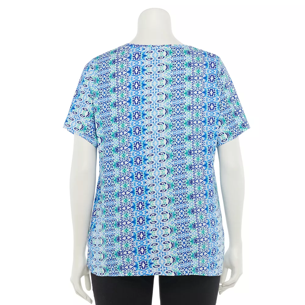 Plus Size Croft & Barrow® Essential Crewneck Tee 2 Plus Size Croft & Barrow® Essential Crewneck Tee - Image 2