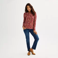 Women's Croft & Barrow® Essential Long-Sleeve Crewneck Tee 8 Women's Croft & Barrow® Essential Long-Sleeve Crewneck Tee -Croft & Barrow Online Store 3836990 ALT2