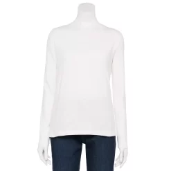 Women's Croft & Barrow® Essential Long Sleeve V-Neck Tee