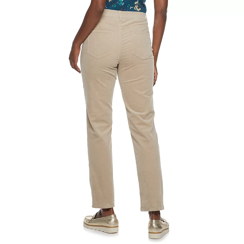 Women's Croft & Barrow® Straight-Leg Corduroy Pants 2 Women's Croft & Barrow® Straight-Leg Corduroy Pants - Image 2