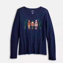 Women's Croft & Barrow® Holiday Long Sleeve Graphic Tee 5 Women's Croft & Barrow® Holiday Long Sleeve Graphic Tee -Croft & Barrow Online Store 3913731 ALT5
