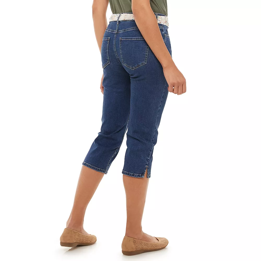 Women's Croft & Barrow® Comfort Waist Denim Capris 2 Women's Croft & Barrow® Comfort Waist Denim Capris - Image 2