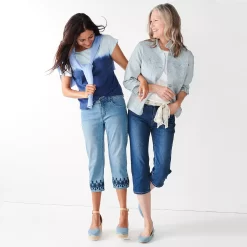 Women's Croft & Barrow® Comfort Waist Denim Capris 8 Women's Croft & Barrow® Comfort Waist Denim Capris -Croft & Barrow Online Store 3987731 ALT3