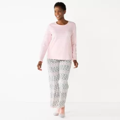 Croft & Barrow Online Store 35 Women's Croft & Barrow® Velour Long Sleeve Pajama Top & Pajama Pants Set