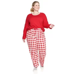 Plus Size Croft & Barrow® Long Sleeve Pajama Top & Pajama Pants Set -Croft & Barrow Online Store 5044287 ALT2