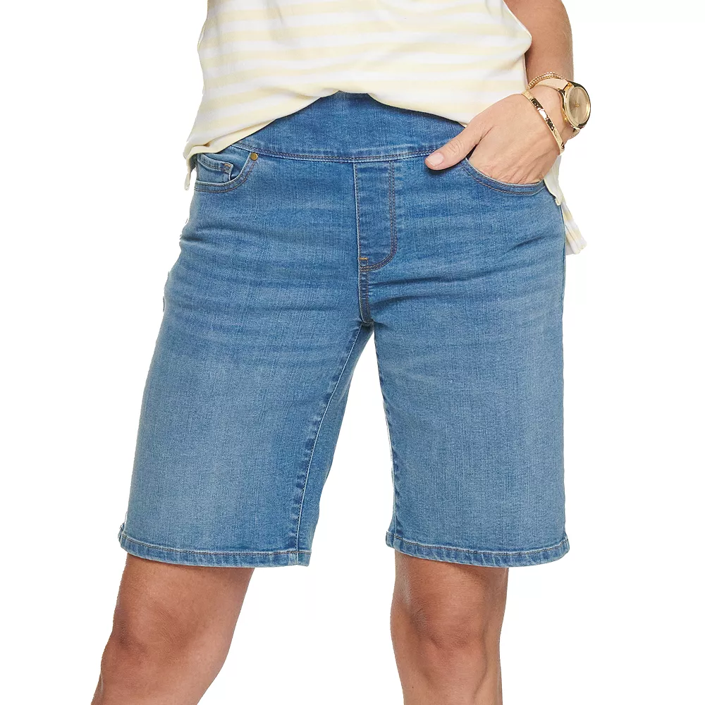 Women's Croft & Barrow® Comfortable Pull-On Jean Shorts 1 Women's Croft & Barrow® Comfortable Pull-On Jean Shorts