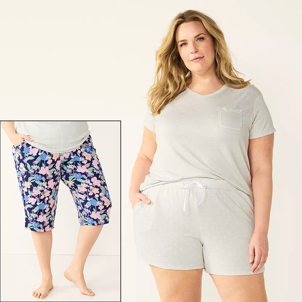 Plus Size Croft & Barrow® 3-Piece Pajama Top, Pajama Shorts & Pajama Skimmers Sleep Set 1 Plus Size Croft & Barrow® 3-Piece Pajama Top, Pajama Shorts & Pajama Skimmers Sleep Set