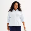 Plus Size Croft & Barrow® Essential Comfort Stretch Shirt
