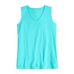 Women's Croft & Barrow® Soft V-Neck Tank -Croft & Barrow Online Store 5508023 ALT5