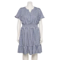 Plus Size Croft & Barrow® Smocked Waist Challis Dress