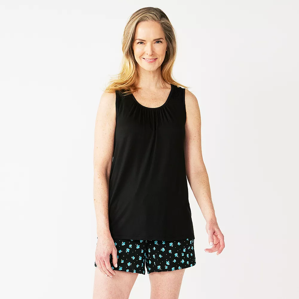 Petite Croft & Barrow® Pajama Tank & Pajama Shorts Sleep Set 1 Petite Croft & Barrow® Pajama Tank & Pajama Shorts Sleep Set