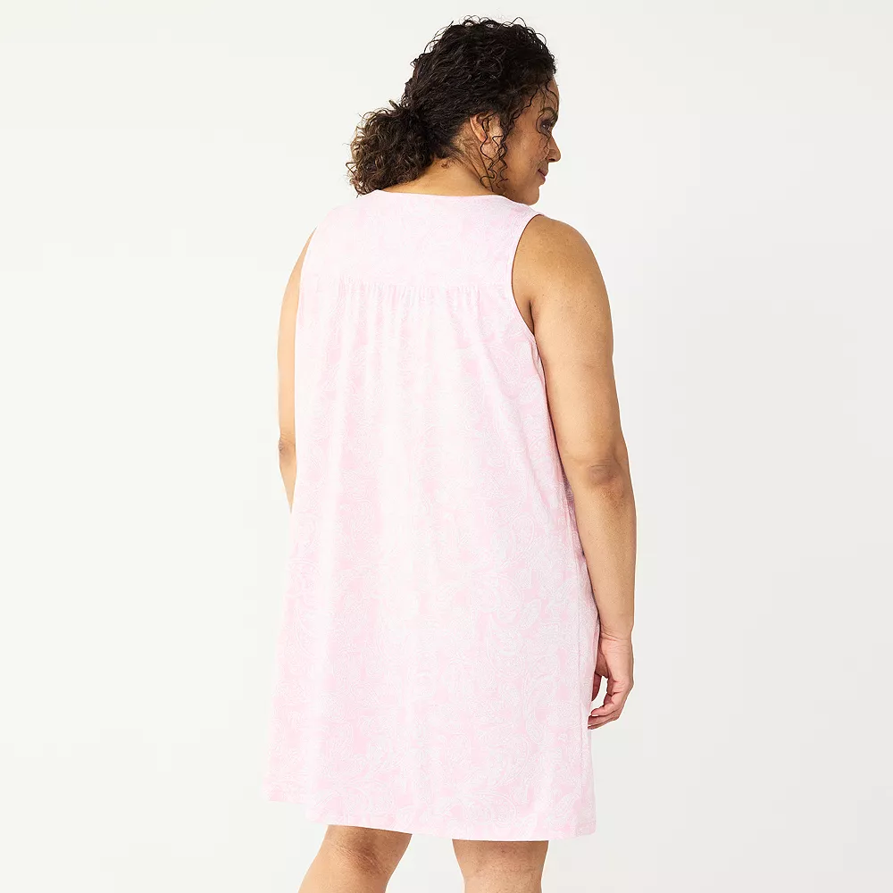 Plus Size Croft & Barrow® Sleeveless Nightgown 2 Plus Size Croft & Barrow® Sleeveless Nightgown - Image 2
