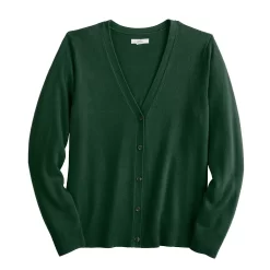 Women's Croft & Barrow® Extra Soft V-Neck Cardigan -Croft & Barrow Online Store 5581457 ALT5