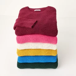 Women's Croft & Barrow® Crewneck Cable Sweater -Croft & Barrow Online Store 5582065 ALT2