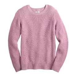 Women's Croft & Barrow® Crewneck Cable Sweater -Croft & Barrow Online Store 5582065 ALT5