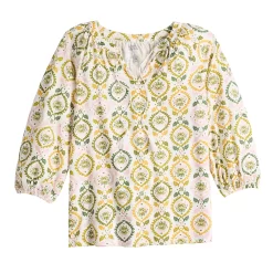 Women's Croft & Barrow® Tassel Peasant Top -Croft & Barrow Online Store 5590159 ALT5