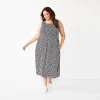 Plus Size Croft & Barrow® Smocked Swing Midi Dress