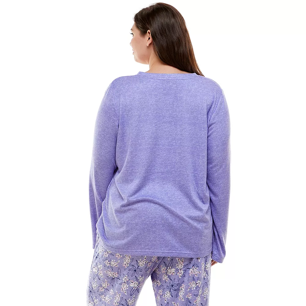 Plus Size Croft & Barrow® Whisperluxe Long Sleeve Pajama Top 2 Plus Size Croft & Barrow® Whisperluxe Long Sleeve Pajama Top - Image 2