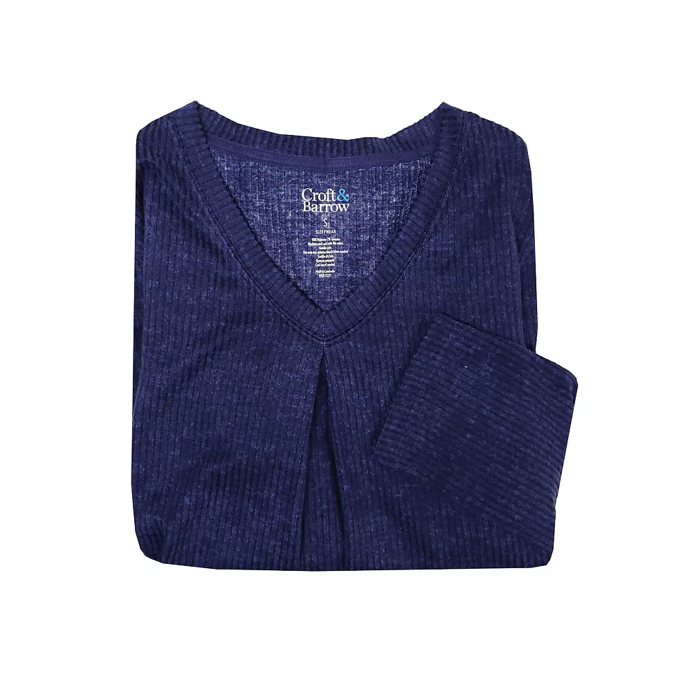 Plus Size Croft & Barrow® Whisperluxe Long Sleeve Pajama Top 4 Plus Size Croft & Barrow® Whisperluxe Long Sleeve Pajama Top - Image 4