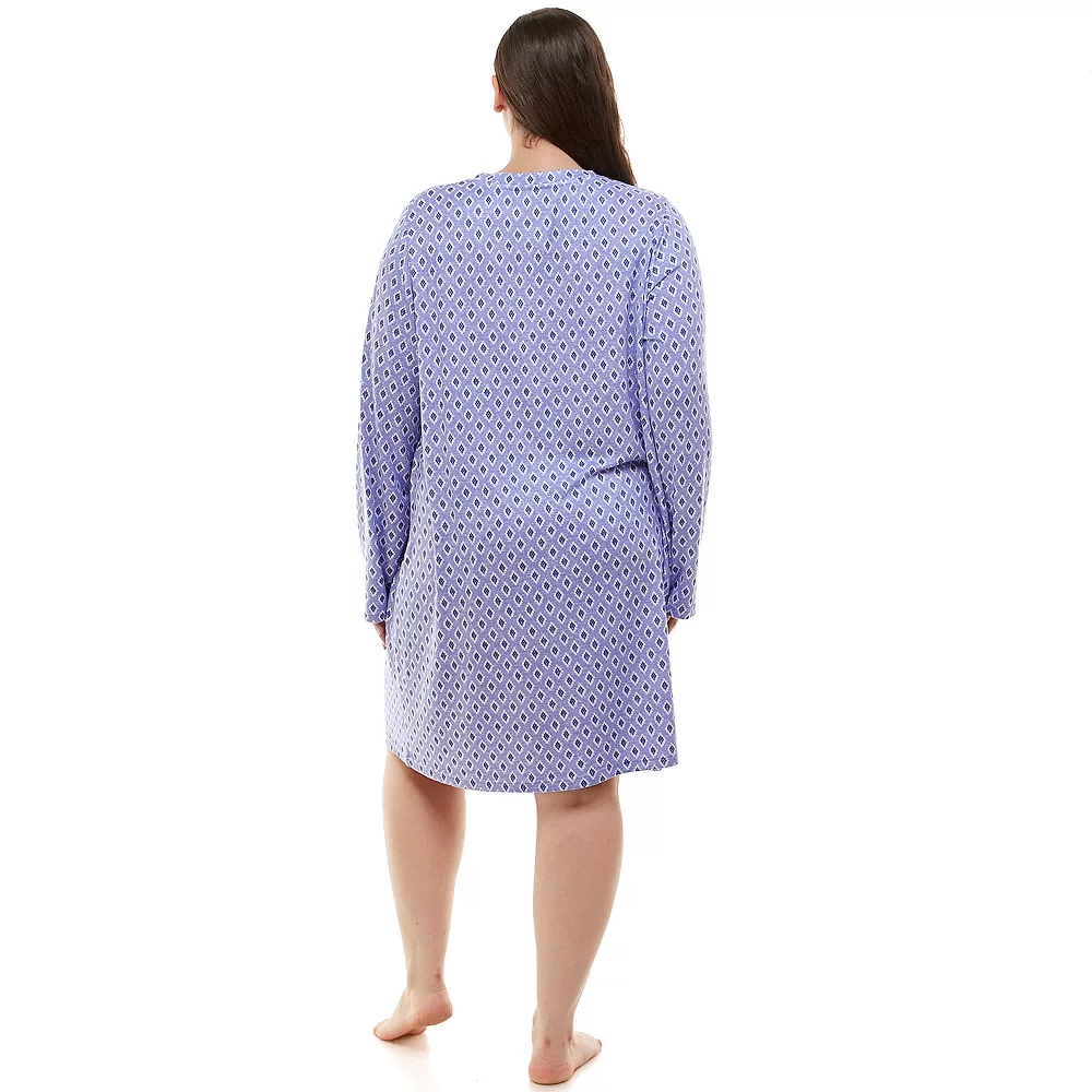 Plus Size Croft & Barrow® Whisperluxe Long Sleeve Sleepshirt 2 Plus Size Croft & Barrow® Whisperluxe Long Sleeve Sleepshirt - Image 2