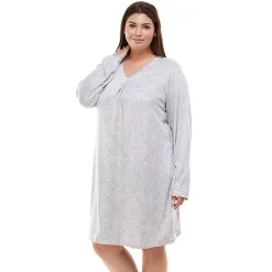 Plus Size Croft & Barrow® Whisperluxe Long Sleeve Sleepshirt 6 Plus Size Croft & Barrow® Whisperluxe Long Sleeve Sleepshirt -Croft & Barrow Online Store 5597049 ALT2
