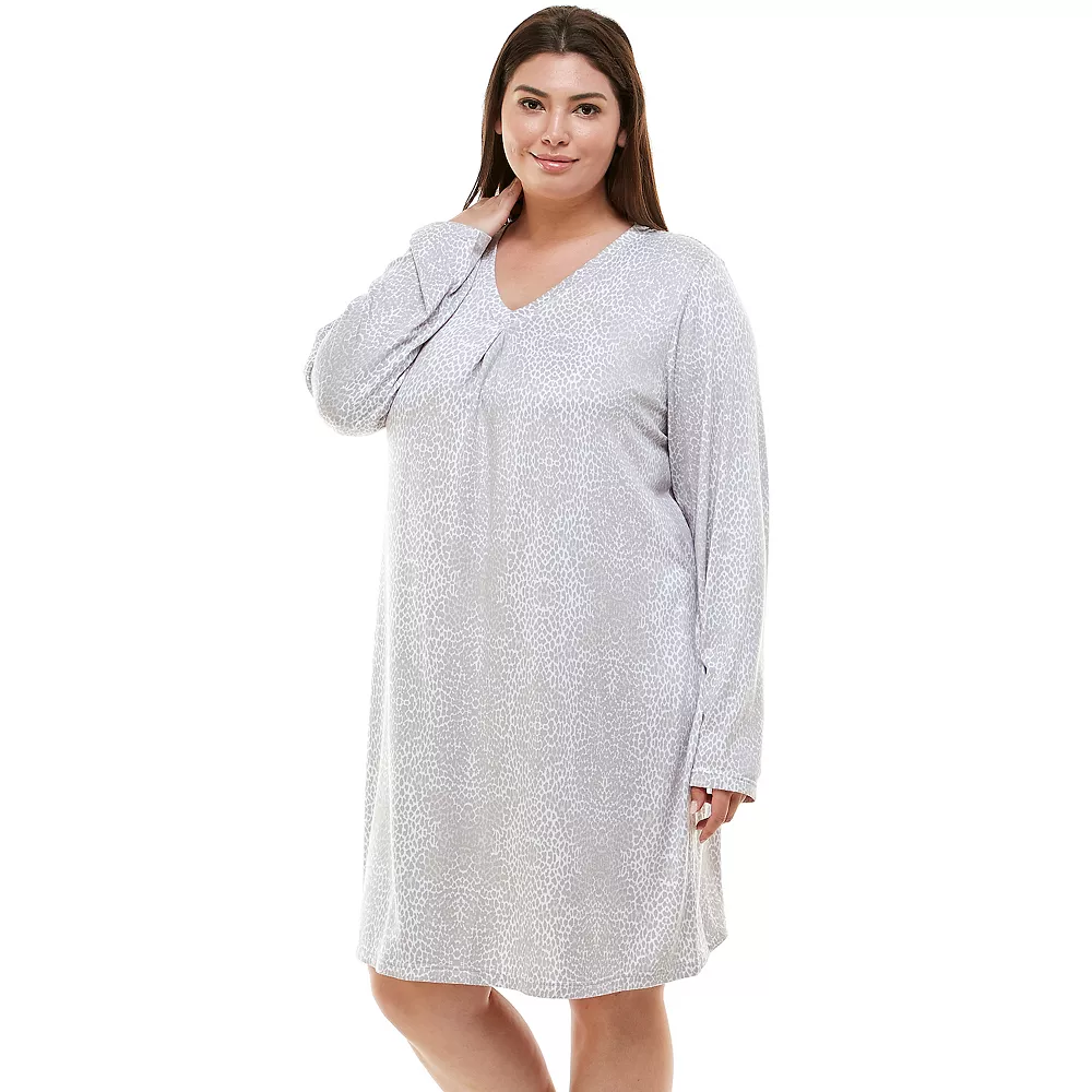 Plus Size Croft & Barrow® Whisperluxe Long Sleeve Sleepshirt 3 Plus Size Croft & Barrow® Whisperluxe Long Sleeve Sleepshirt - Image 3