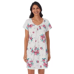 Croft & Barrow Online Store 29 Women's Croft & Barrow® Cozy Short Sleeve Smocked Nightgown