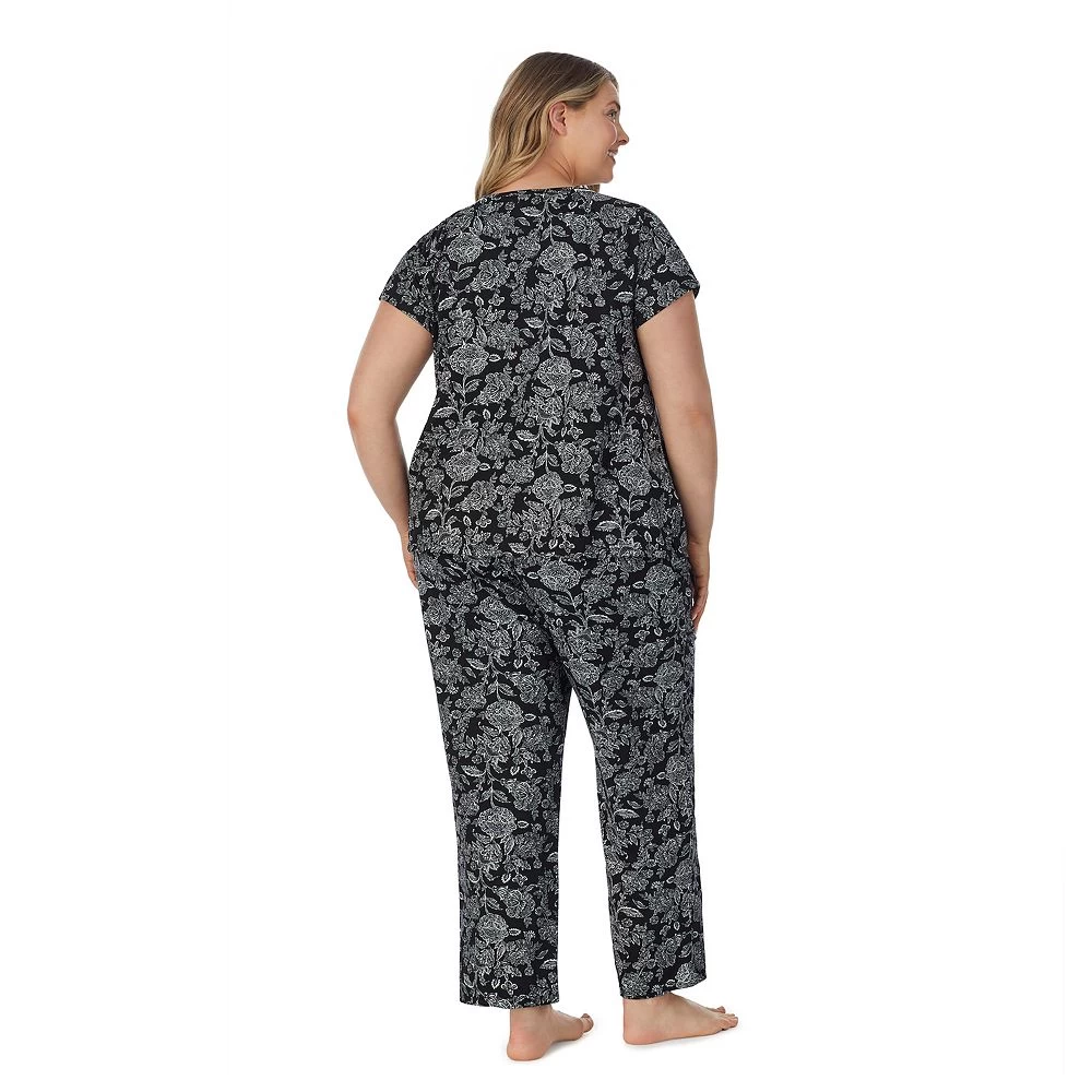 Plus Size Croft & Barrow® Cozy Short Sleeve Button-Front Pajama Top & Pajama Pants Sleep Set 2 Plus Size Croft & Barrow® Cozy Short Sleeve Button-Front Pajama Top & Pajama Pants Sleep Set - Image 2
