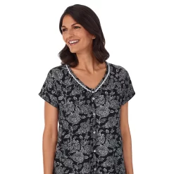 Petite Croft & Barrow® Cozy Short Sleeve Button-Front Pajama Top & Pajama Pants Sleep Set 5 Petite Croft & Barrow® Cozy Short Sleeve Button-Front Pajama Top & Pajama Pants Sleep Set -Croft & Barrow Online Store 5637642 ALT2