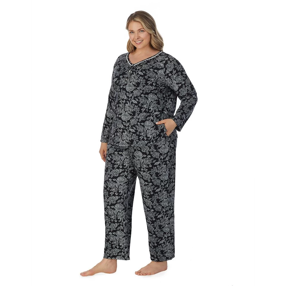 Plus Size Croft & Barrow® Cozy Long Sleeve Pajama Top & Pajama Pants Sleep Set 3 Plus Size Croft & Barrow® Cozy Long Sleeve Pajama Top & Pajama Pants Sleep Set - Image 3