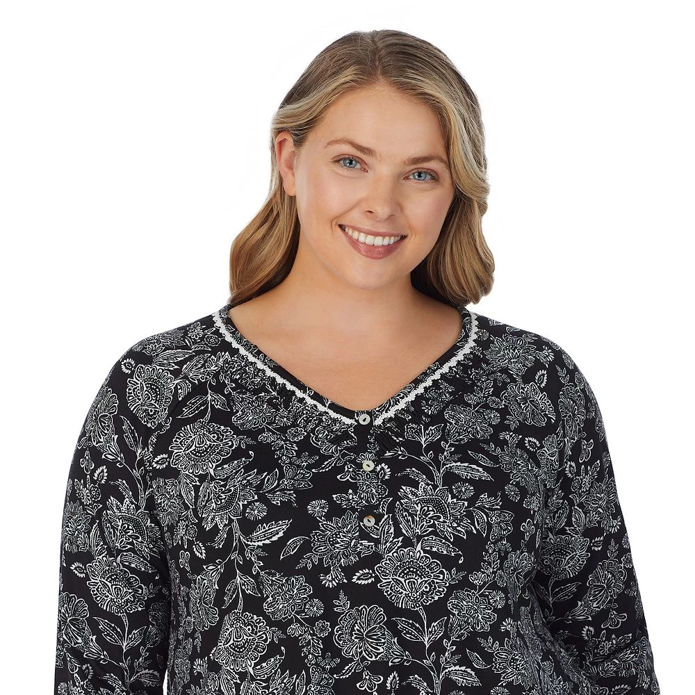 Plus Size Croft & Barrow® Cozy Long Sleeve Pajama Top & Pajama Pants Sleep Set 4 Plus Size Croft & Barrow® Cozy Long Sleeve Pajama Top & Pajama Pants Sleep Set - Image 4