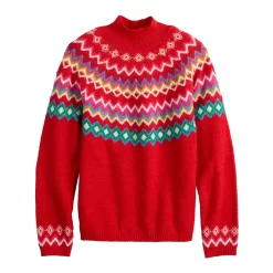 Women's Croft & Barrow® Puff-Sleeve Bobble Sweater -Croft & Barrow Online Store 5655746 ALT5