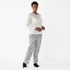 Petite Croft & Barrow® Long Sleeve Pajama Top & Pajama Pants Sleep Set