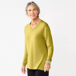 Women's Croft & Barrow® V-Neck Tunic Top