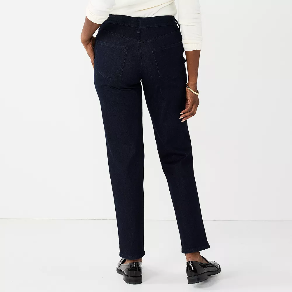 Women's Croft & Barrow® Sateen Straight Leg Jeans 2 Women's Croft & Barrow® Sateen Straight Leg Jeans - Image 2