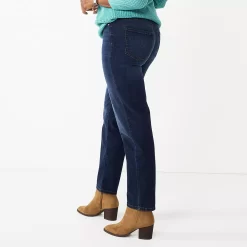 Women's Croft & Barrow® Sateen Straight Leg Jeans 5 Women's Croft & Barrow® Sateen Straight Leg Jeans -Croft & Barrow Online Store 5670337 ALT2