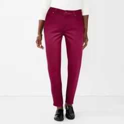 Women's Croft & Barrow® Sateen Straight Leg Jeans