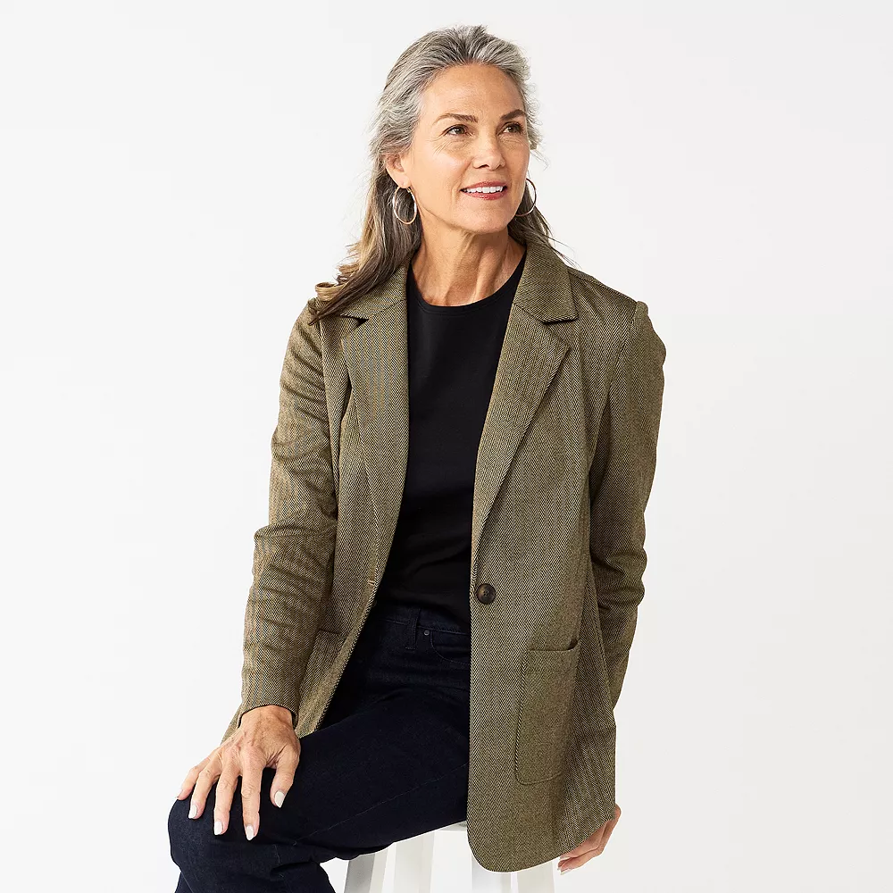 Petite Croft & Barrow® Comfort Stretch Blazer 1 Petite Croft & Barrow® Comfort Stretch Blazer