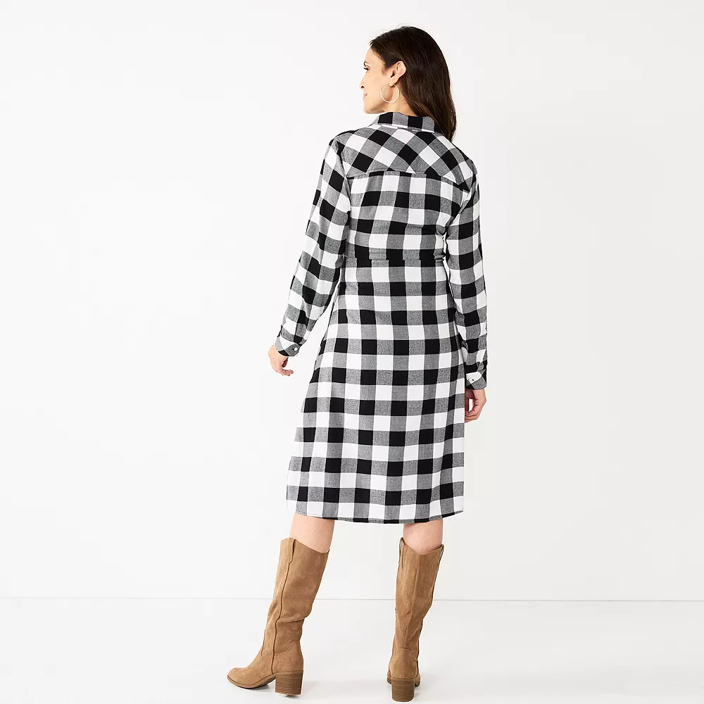 Women's Croft & Barrow® Knot-Waist Shirt Dress 2 Women's Croft & Barrow® Knot-Waist Shirt Dress - Image 2