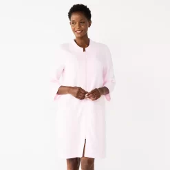 Women's Croft & Barrow® Quilted Zipper Duster