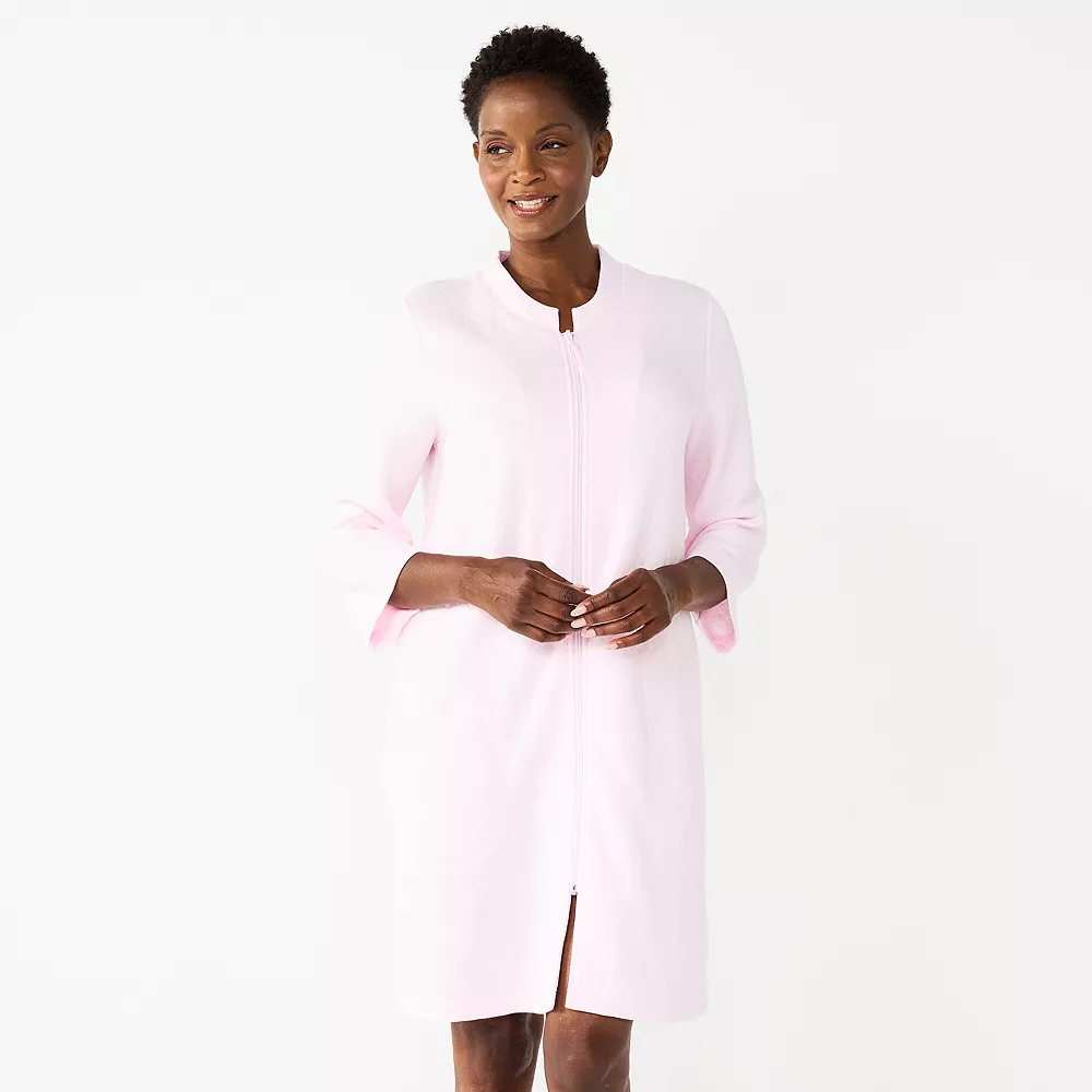 Petite Croft & Barrow® Quilted Zipper Duster 1 Petite Croft & Barrow® Quilted Zipper Duster