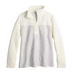Women's Croft & Barrow® Quilted Quarter-Zip Top -Croft & Barrow Online Store 5775880 ALT5