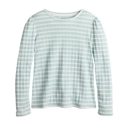 Women's Croft & Barrow® Cable Jacquard Top -Croft & Barrow Online Store 5776228 ALT5