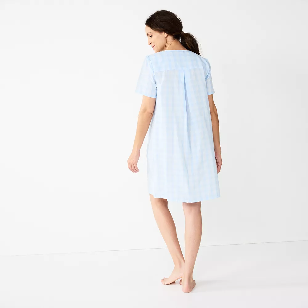 Women's Croft & Barrow® Short Sleeve Woven Zip Duster 2 Women's Croft & Barrow® Short Sleeve Woven Zip Duster - Image 2