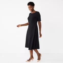 Women's Croft & Barrow® Fit & Flare Midi Dress