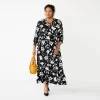 Plus Size Croft & Barrow® Ruffle Hem Maxi Dress