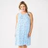 Plus Size Croft & Barrow® Sleeveless Cotton Nightgown